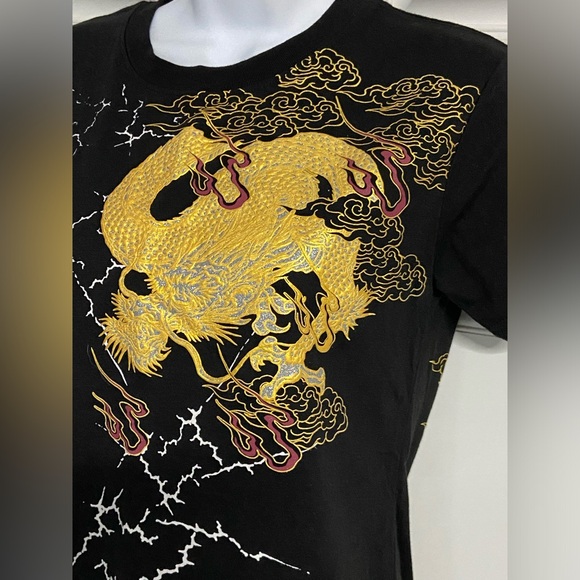 10- JOYE Black DRAGON T-Shirt - Picture 2 of 4